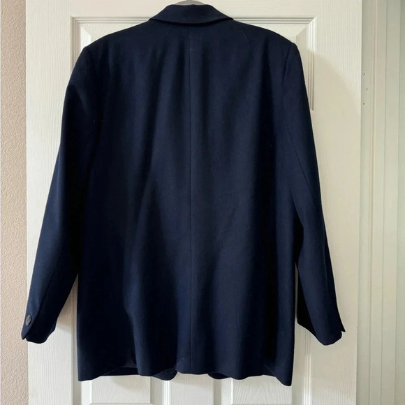 Pendleton 100% virgin wool blazer, navy blue size 14 - Picture 2 of 10